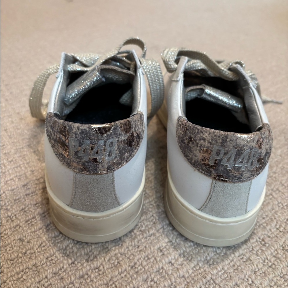 P448 White and silver camouflage slip on sneakers - BRAND NEW . Never worn